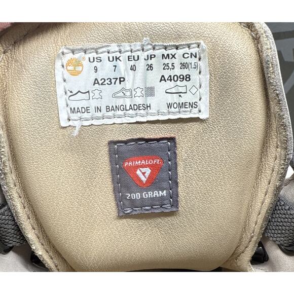 Timberland Convenience WP Boots Light Taupe Women's Size 9 Prima Loft 200g - Picture 5 of 6